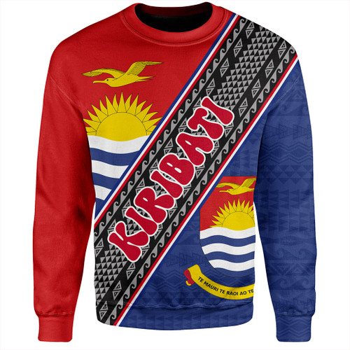 Kiribati Sweatshirt Micronesia Flag And Coat Of Arms
