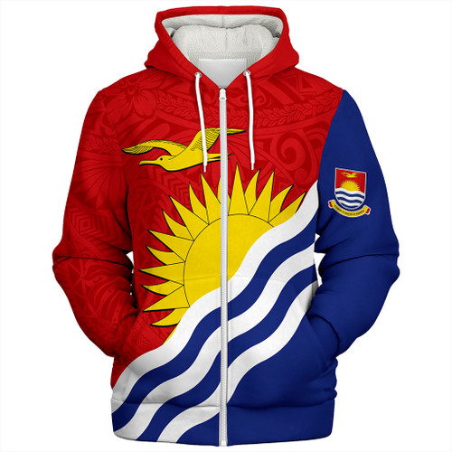 Kiribati Sherpa Hoodie Country Flag Style