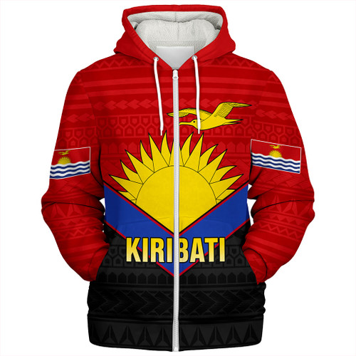 Kiribati Sherpa Hoodie Custom Sport Style Polynesian