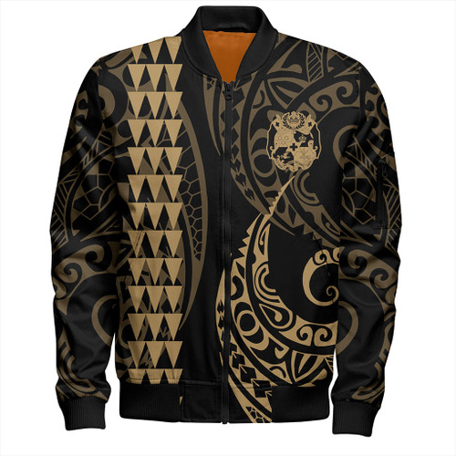 Tonga Bomber Jacket Kakau Style Ver.1 Gold
