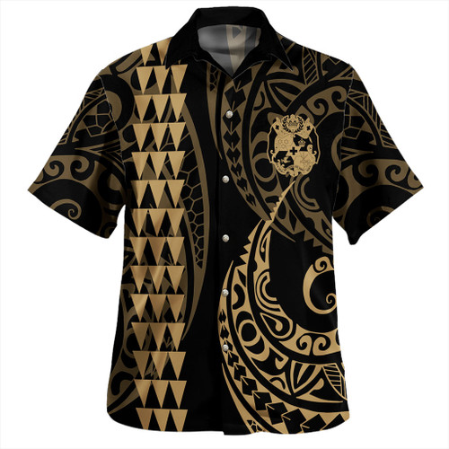 Tonga Hawaiian Shirt Kakau Style Ver.1 Gold