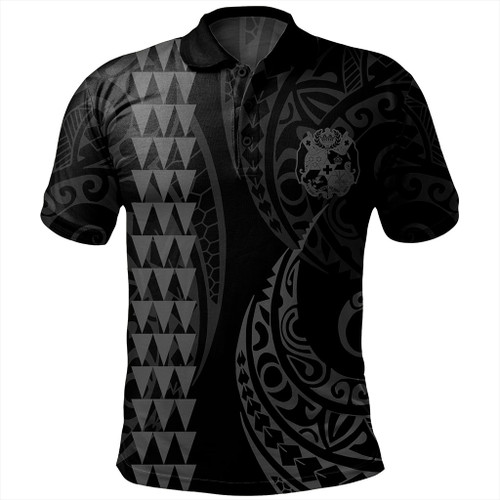 Tonga Polo Shirt Kakau Style Gray