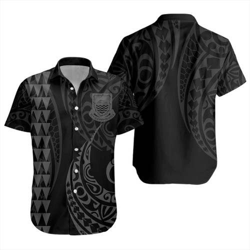 Tuvalu Short Sleeve Shirt Kakau Style Gray