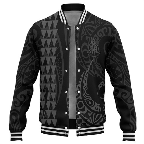 Vanuatu Baseball Jacket Kakau Style Gray