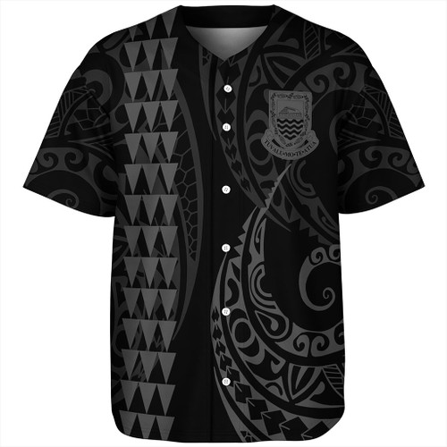Tuvalu Baseball Shirt Kakau Style Gray