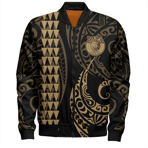 Yap State Bomber Jacket Kakau Style Ver.1 Gold