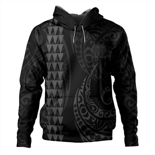 Papua New Guinea Hoodie Kakau Style Gray
