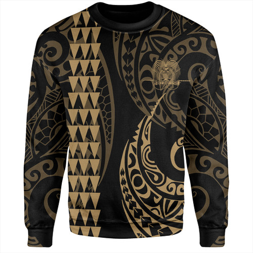 Papua New Guinea Sweatshirt Kakau Style Ver.1 Gold