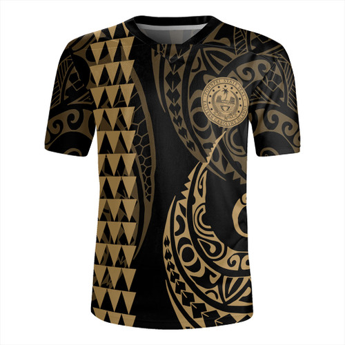 Pohnpei State Rugby Jersey Kakau Style Ver.1 Gold