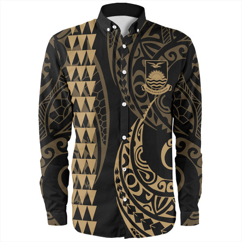 Kiribati Long Sleeve Shirt Kakau Style Ver.1 Gold