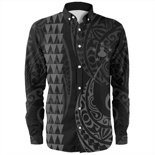 Austral Islands Long Sleeve Shirt Kakau Style Gray