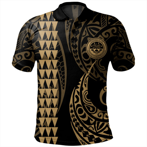 Federated States Of Micronesia Polo Shirt Kakau Style Ver.1 Gold