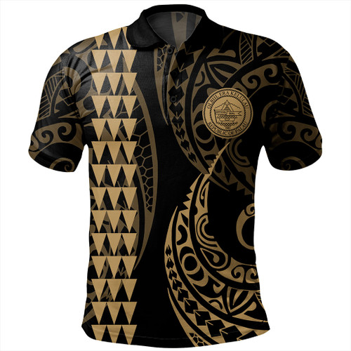Palau Polo Shirt Kakau Style Ver.1 Gold