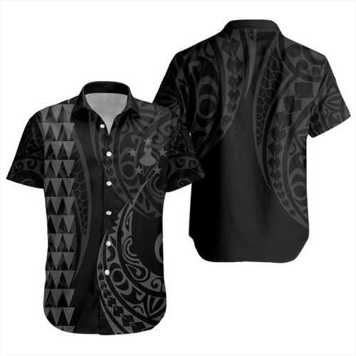 Austral Islands Short Sleeve Shirt Kakau Style Gray