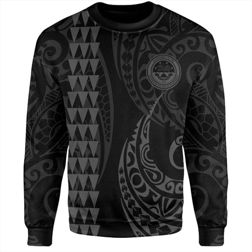 Federated States Of Micronesia Sweatshirt Kakau Style Gray