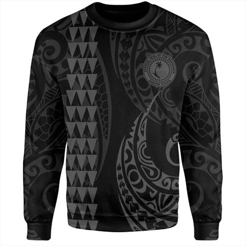 Chuuk State Sweatshirt Kakau Style Gray