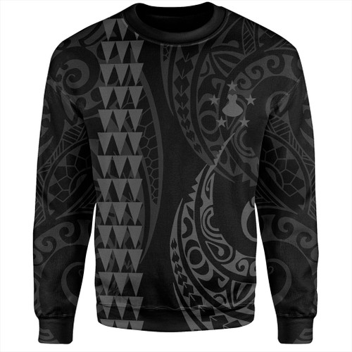 Austral Islands Sweatshirt Kakau Style Gray