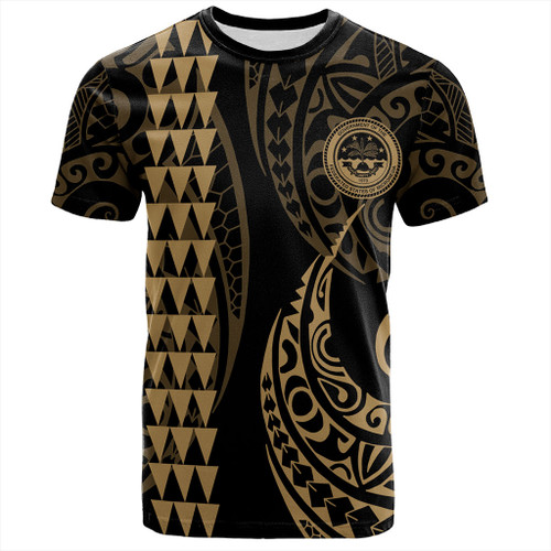 Federated States Of Micronesia T-Shirt Kakau Style Ver.1 Gold