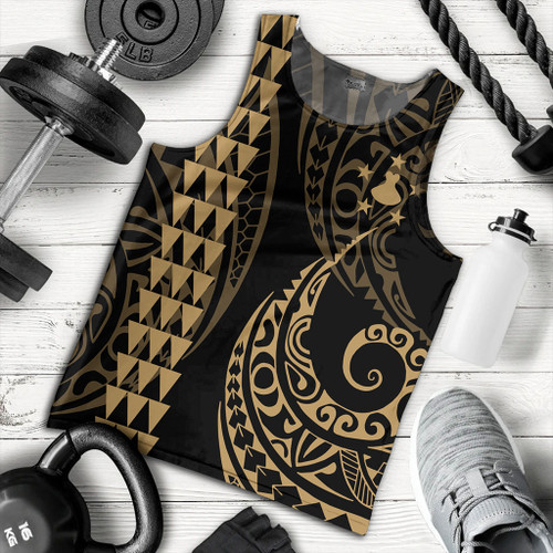 Austral Islands Tank Top Kakau Style Ver.1 Gold