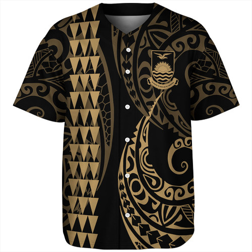 Kiribati Baseball Shirt Kakau Style Ver.1 Gold