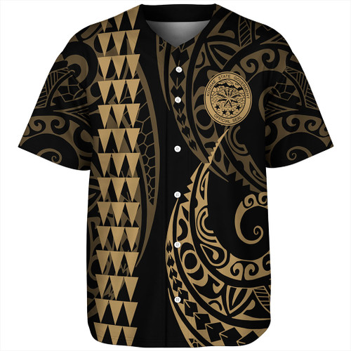 Kosrae Baseball Shirt Kakau Style Ver.1 Gold