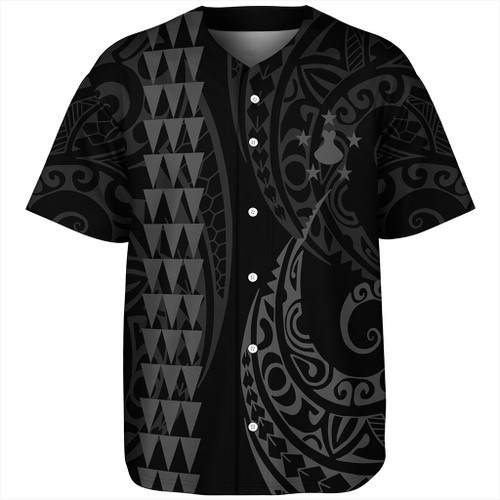 Austral Islands Baseball Shirt Kakau Style Gray