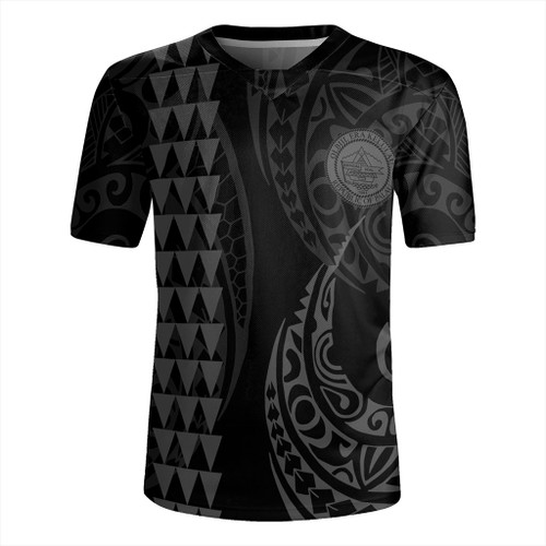 Palau Rugby Jersey Kakau Style Gray