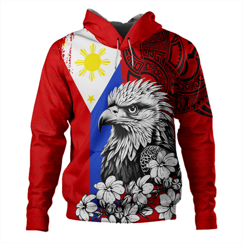 Philippines Filipinos Hoodie Tribal Tattoo Eagles With Sampaguita Flower