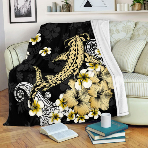 Hawaii Premium Blanket Hammerhead Shark Gold Tropical