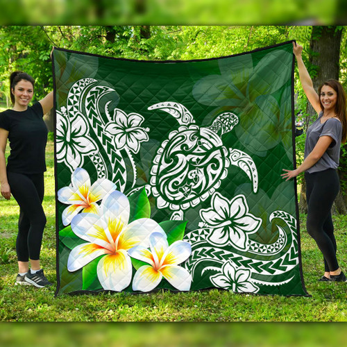 Hawaii Premium Quilt Polynesian Turtle Tattoo Plumeria Original Style