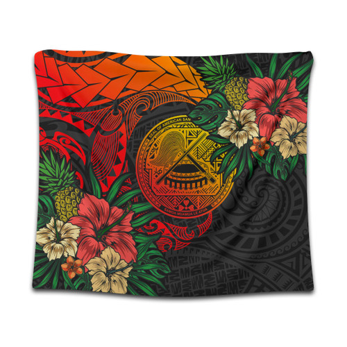 American Samoa Tapestry Polynesian Coat Of Arms Tropical