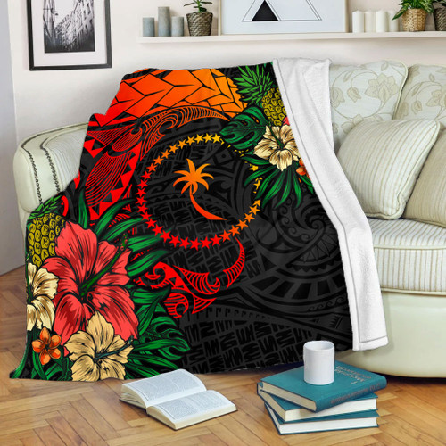 Chuuk State Premium Blanket Polynesian Coat Of Arms Tropical