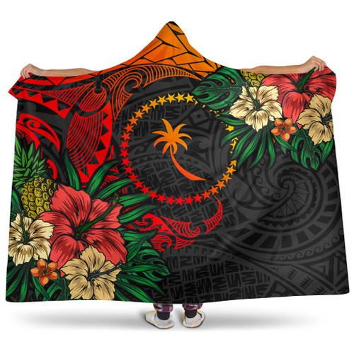 Chuuk State Hooded Blanket Polynesian Coat Of Arms Tropical