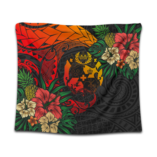 Tonga Tapestry Polynesian Coat Of Arms Tropical