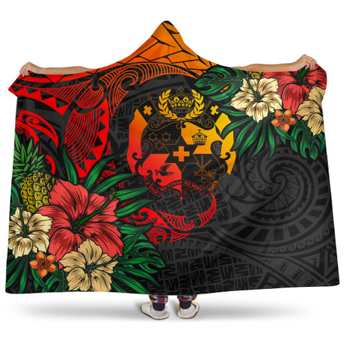 Tonga Hooded Blanket Polynesian Coat Of Arms Tropical