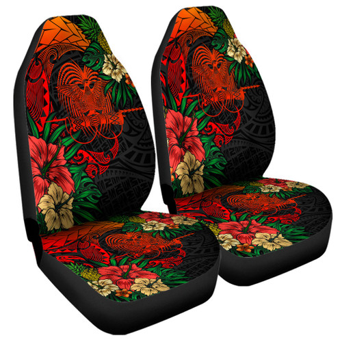 Papua New Guinea Car Seat Covers Polynesian Coat Of Arms Tropical