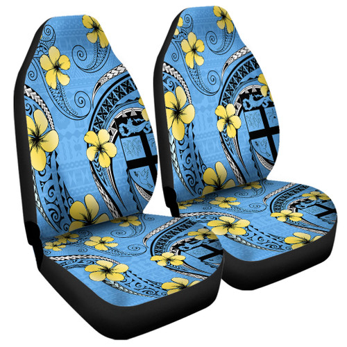 Fiji Car Seat Covers Bula Style Plumeria Flower