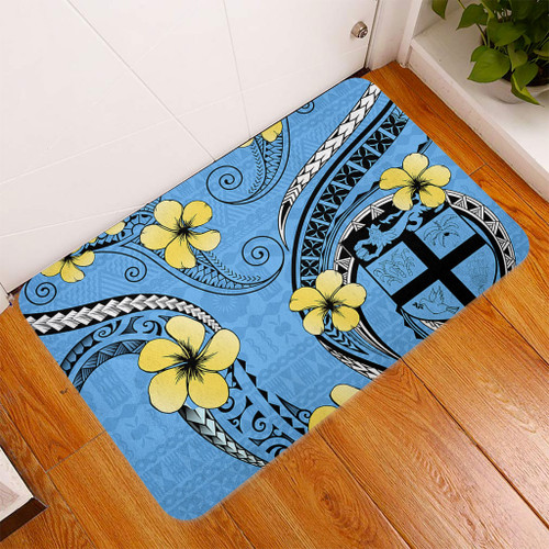 Fiji Doormat Bula Style Plumeria Flower