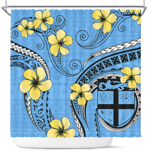 Fiji Shower Curtain Bula Style Plumeria Flower