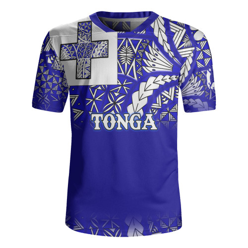 Tonga Rugby Jersey Tonga Blue Color With Traditional Patterns1