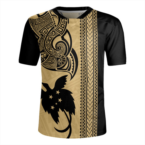 Papua New Guinea Rugby Jersey Tribal Tattoo PNG Gold