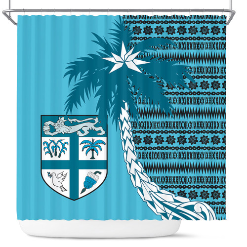 Fiji Shower Curtain Tapa Coconut
