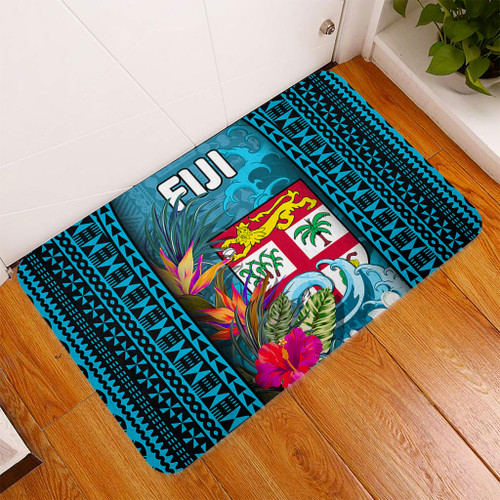 Fiji Doormat Bula Islands Wave Tropical