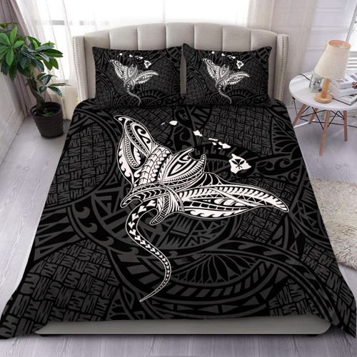 Hawaii Bedding Set Hawaiian Map Polynesian Tribal Ray Tattoo