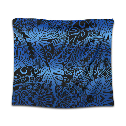 Hawaii Tapestry Tribal Polynesian Pattern Leaf