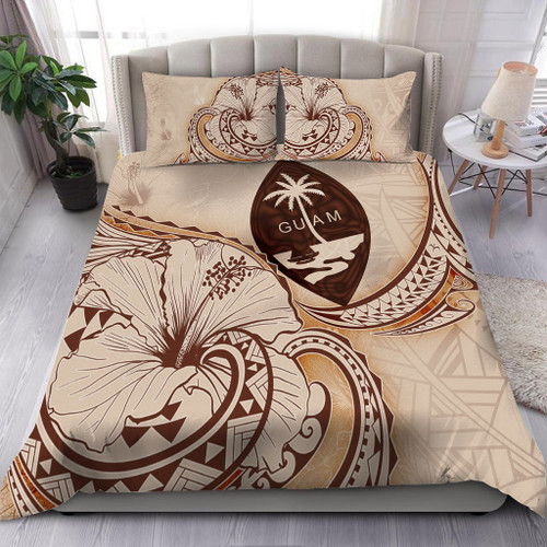 Guam Bedding Set - Hibiscus Flower Vintage Style Ver2