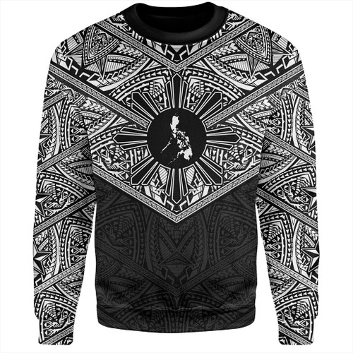 Philippines Filipinos Sweatshirt Traditional Tribal Tattoo Sun