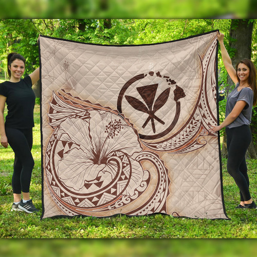 Hawaii Premium Quilt Hibiscus Flower Vintage Style1