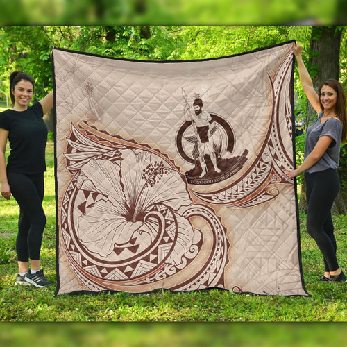 Vanuatu Premium Quilt Hibiscus Flower Vintage Style1
