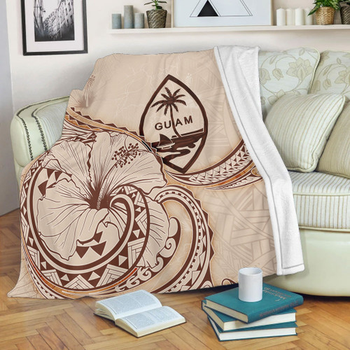 Guam Premium Blanket Hibiscus Flower Vintage Style1